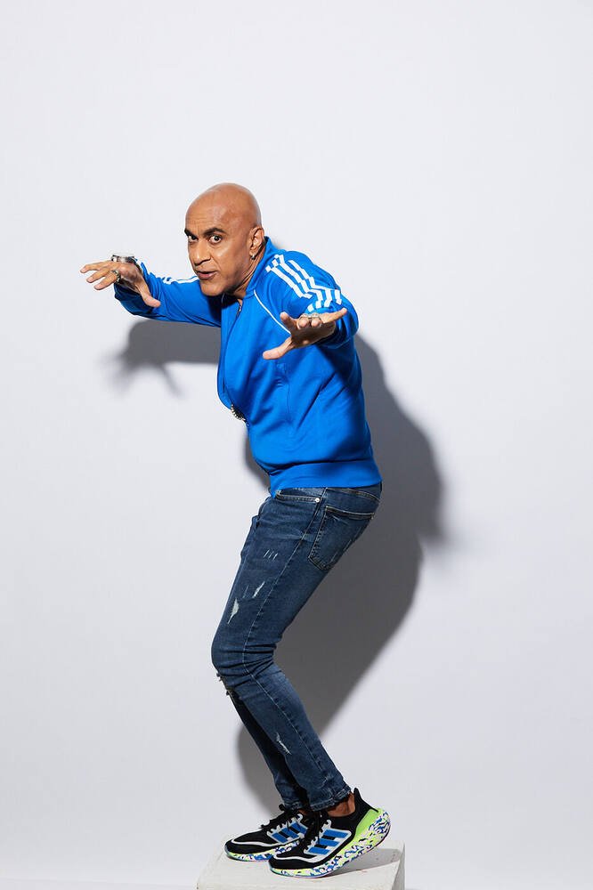 Baba Sehgal in a dynamic pose