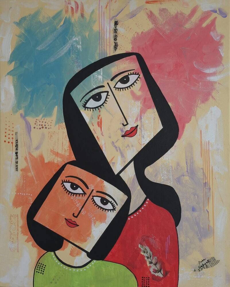 Acrylic & Mixed Media on Canvas painting titled 'Always', 24 × 30 in, by Baba Sehgal