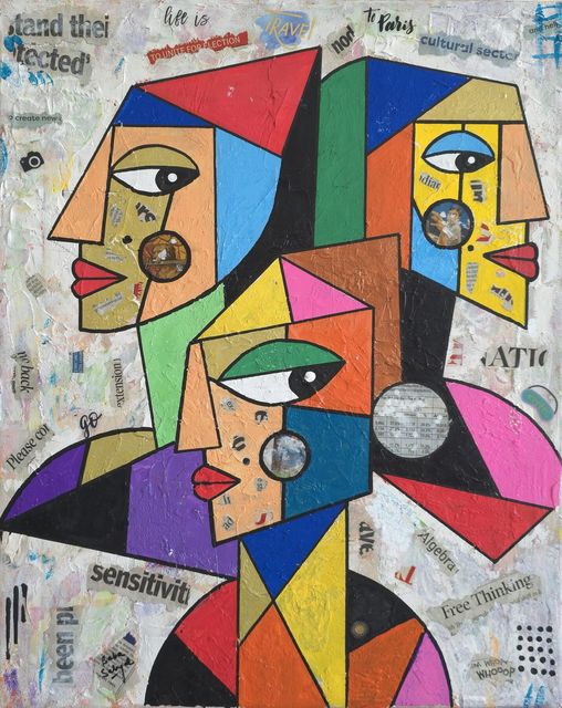 AI News, Acrylic & Mixed Media on Canvas, by Baba Sehgal